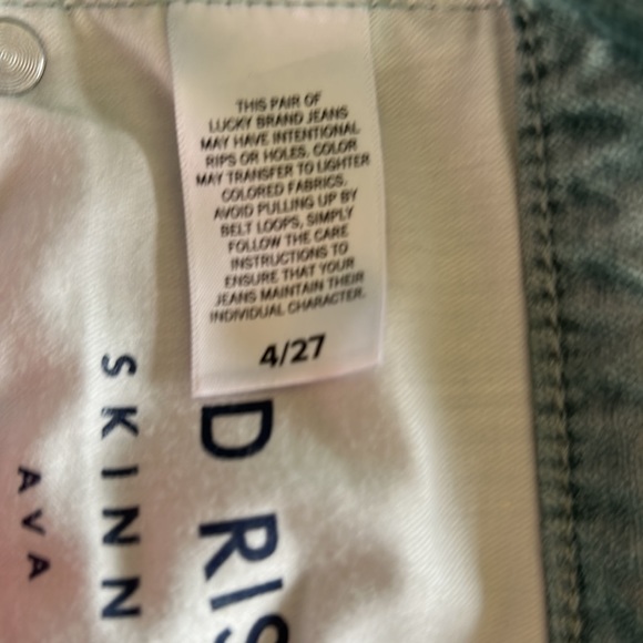 Lucky Brand velvet skinny cut pants / jeans in sea foam green. Size 4 / 27 EUC. - Picture 7 of 8